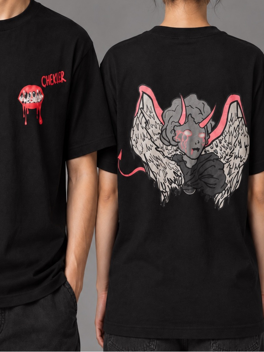 NEW Graphic Short-Sleeve Tee - Black with Red Accent